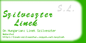 szilveszter linek business card